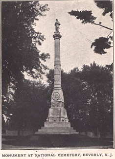 Beverly National Cemetery monument