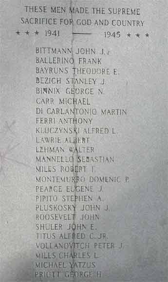 8th Ward WWII War Memorial, Camden NJ