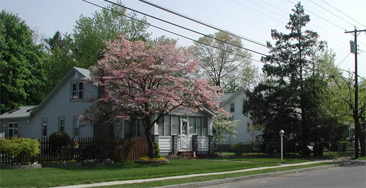 View of both Reagle homes from the corner of Park and Maple, Lindenwold