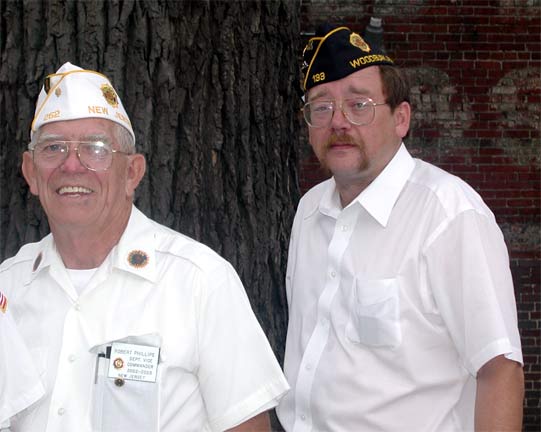 Robert Phillips, Department Vice Commander, Department of NJ, and a guest from Post 133, Woodbury NJ