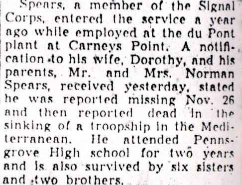 Camden Courier-Post June 21, 1944 — Emerson Spears obituary continuation