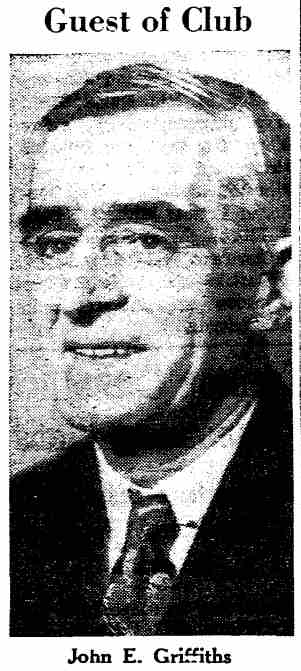 Guest of Club - John E. Griffiths, Trenton Evening Times, March 14, 1943