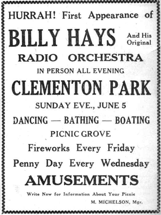 Clementon Park advertisement, Camden Courier-Post, June 3, 1932