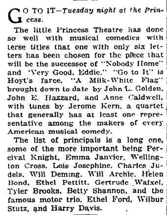 Go to It — New York Times, October 22, 1916