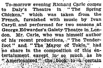 The Spring Chicken — New York Times, October 7, 1906, column 1