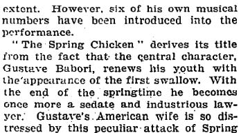 The Spring Chicken — New York Times, October 7, 1906, column 2