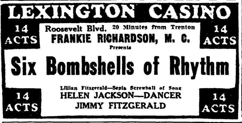 Trenton Evening Times — November 15, 1940 — Lexington Casino ad
