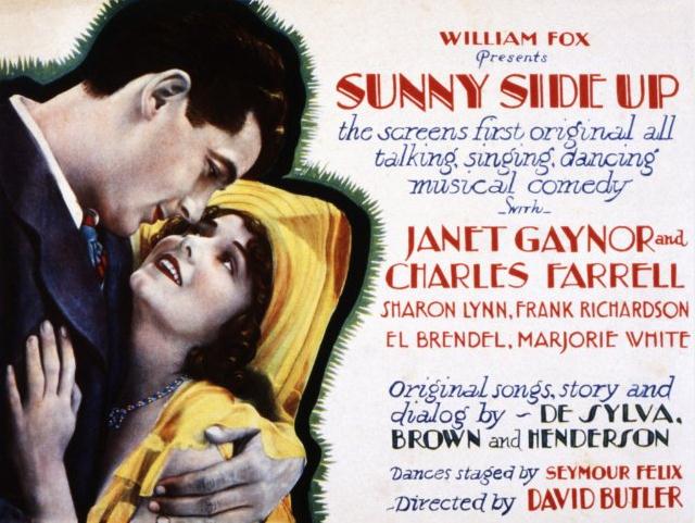 Sunnyside Up — Fox Film Corporation, 1929, promotional card featuring Frank Richardson