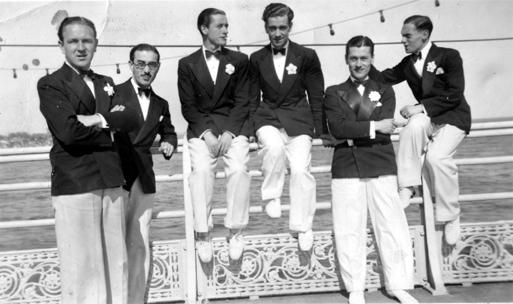 August 1938 — Unknown, Harry Kahn, Chick Henderson, Harry Burton, unknown, unknown
