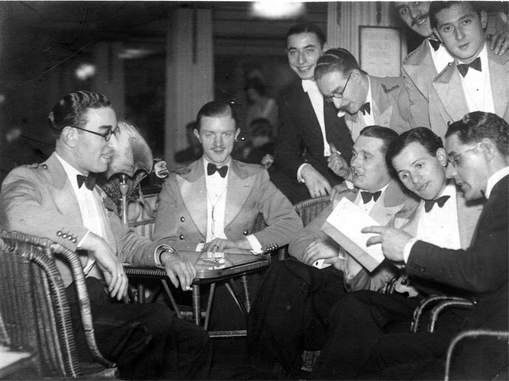 Joe Loss Orchestra taking a break at the Astoria Ballroom, 1934