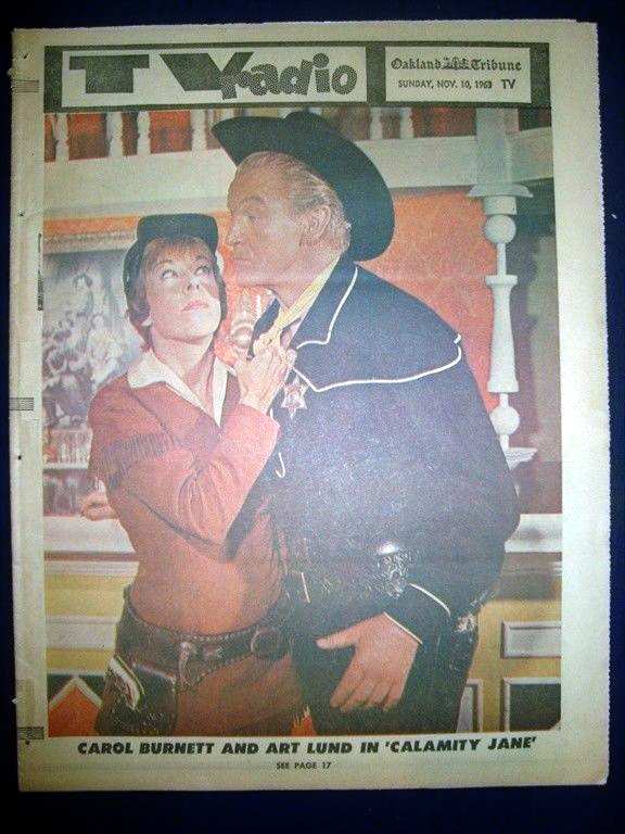 Oakland Tribune TV/Radio cover: Carol Burnett and Art Lund in Calamity Jane, November 10, 1963