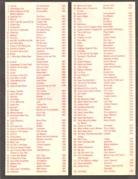 WIBG 99 AM Top 300 booklet, page 6
