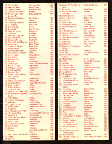 WIBG 99 AM Top 300 booklet, page 7