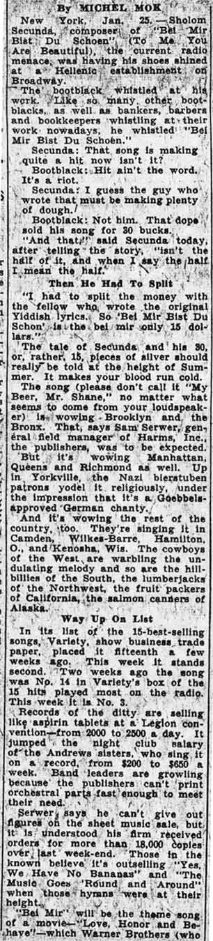 Camden Courier-Post article, column 1